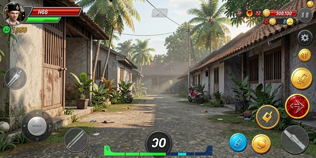 Tampilan karakter utama yang menakjubkan.