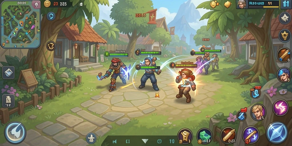 Tampilan grafik permainan slot yang menarik.