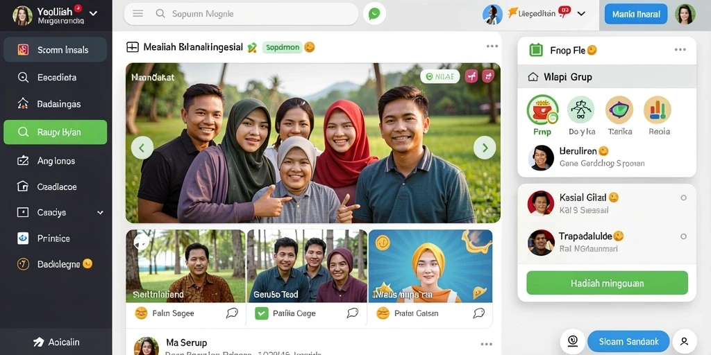 Tampilan antarmuka aplikasi yang modern dan menarik.